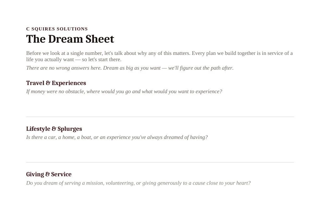 Preview of The Dream Sheet document